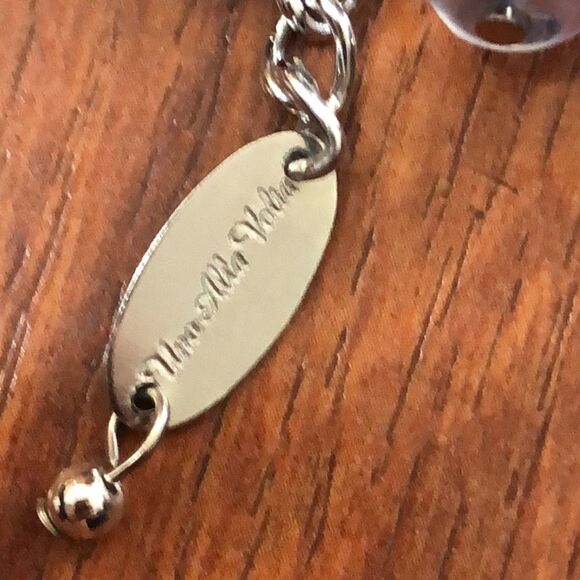 Una Alla Volta Murano glass Purple charm bracelet. - Picture 3 of 6